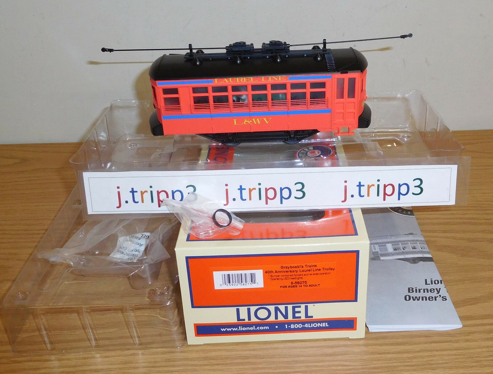 Lionel 58275 Laurel Line L&WV Lackawanna Wyoming Trolley O Gauge Train Motorized