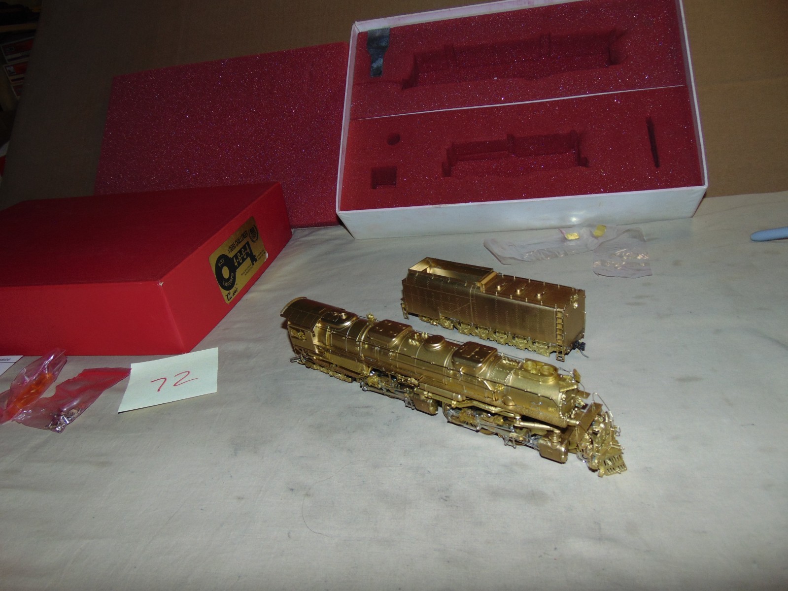 KEY IMPORTS HO BRASS 3985 4-6-6-4 UNPAINTED UNION PACIFIC CHALLENGER #72
