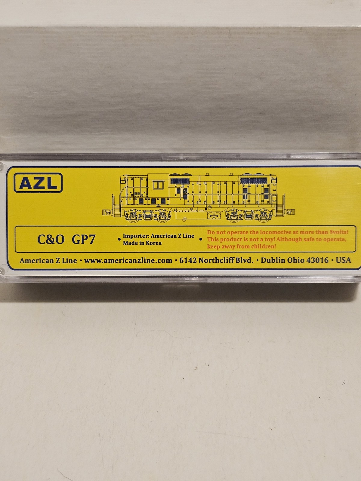 AZL Z Scale C&O GP7 Loco 6202. RD #5771 American Z Line Chesapeake & Ohio
