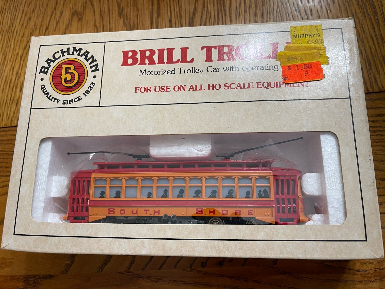 BACHMANN 1312 South Shore Line Brill Trolley w Lights HO Scale NIB Free Ship