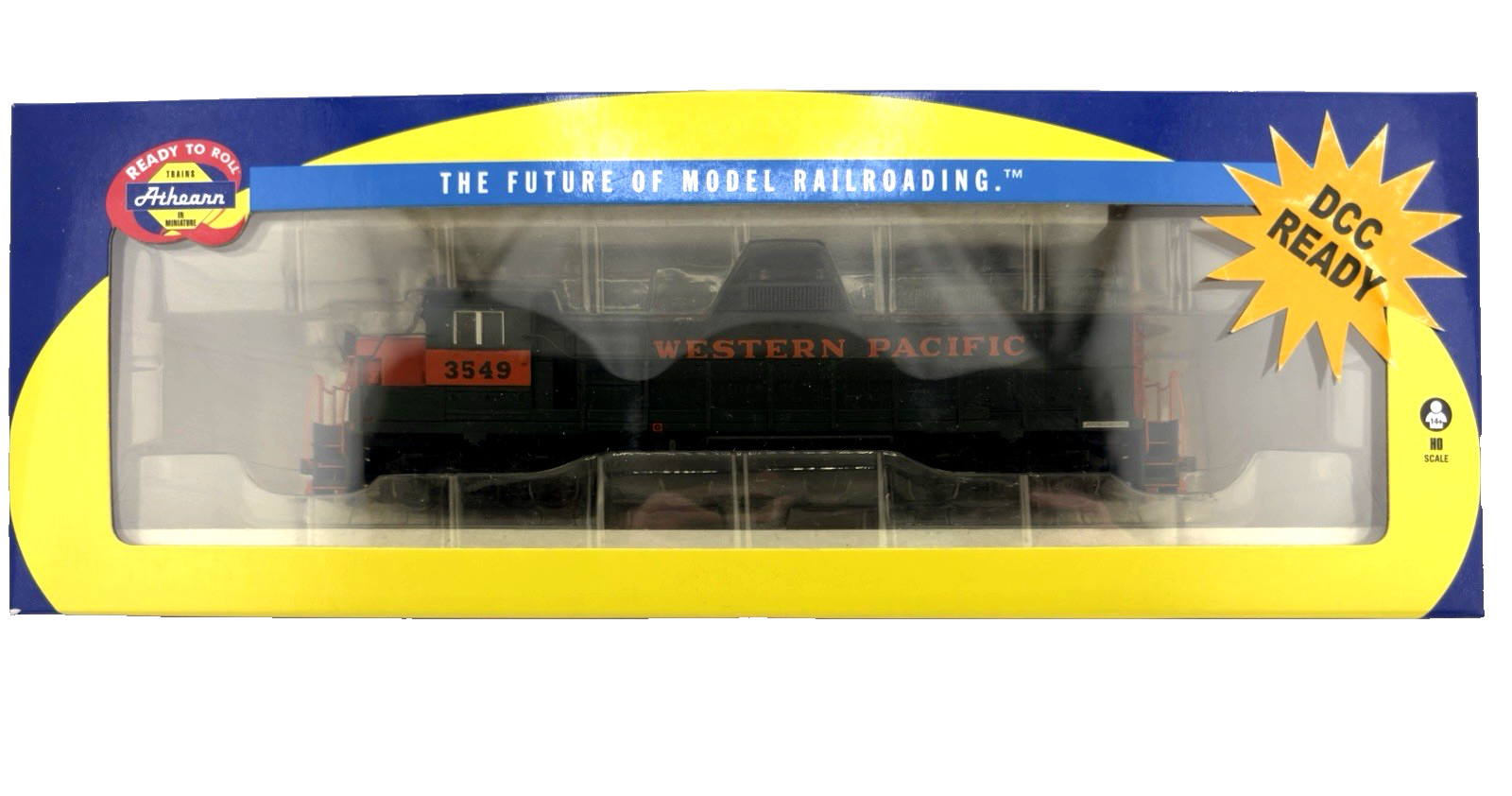 Athearn 89782 HO Scale Western Pacific GP40-2 Locomotive Road #3549