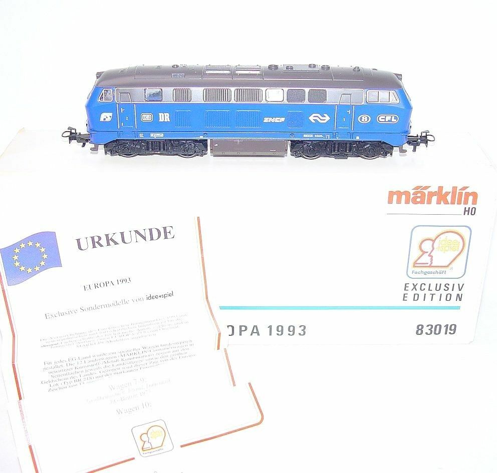 Marklin AC HO 1:87 German DB BR-216 “EUROPA 1993” LOCOMOTIVE & FULL 12 WAGON SET
