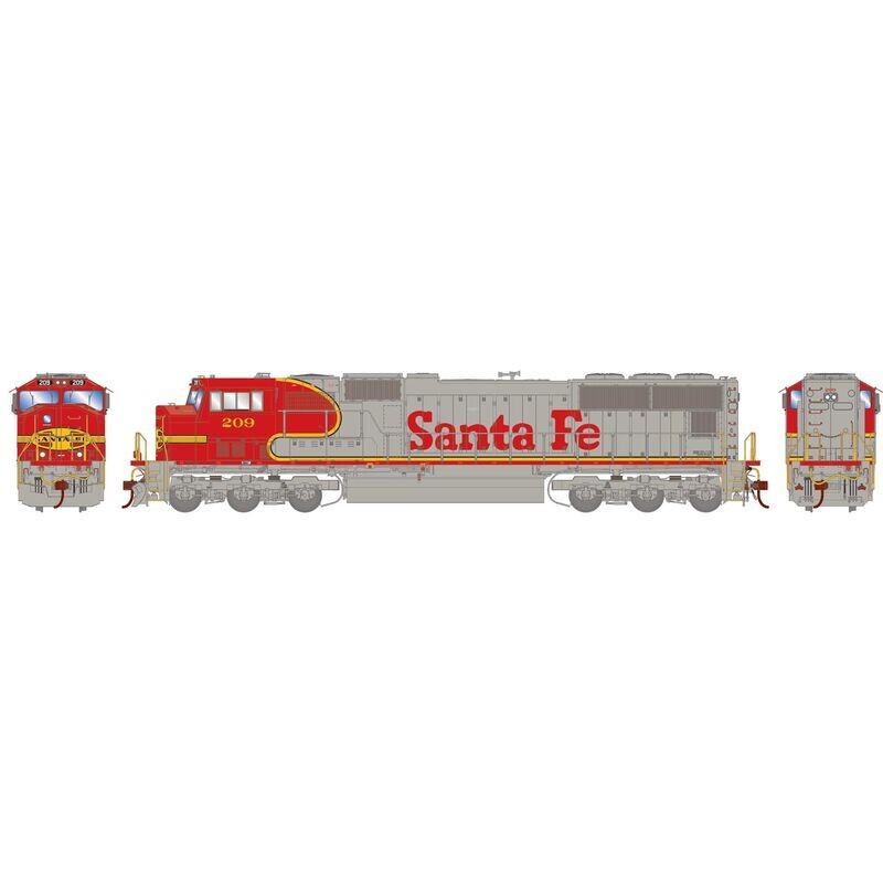 ATHEARN GENESIS G71227 SANTA FE HO SD75M TSUNAMI2 DCC & SOUND RD# 209