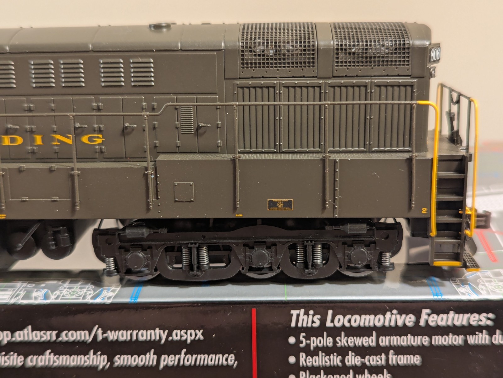 Atlas Master Silver Series HO Scale FM Trainmaster Reading #806 DCC Ready