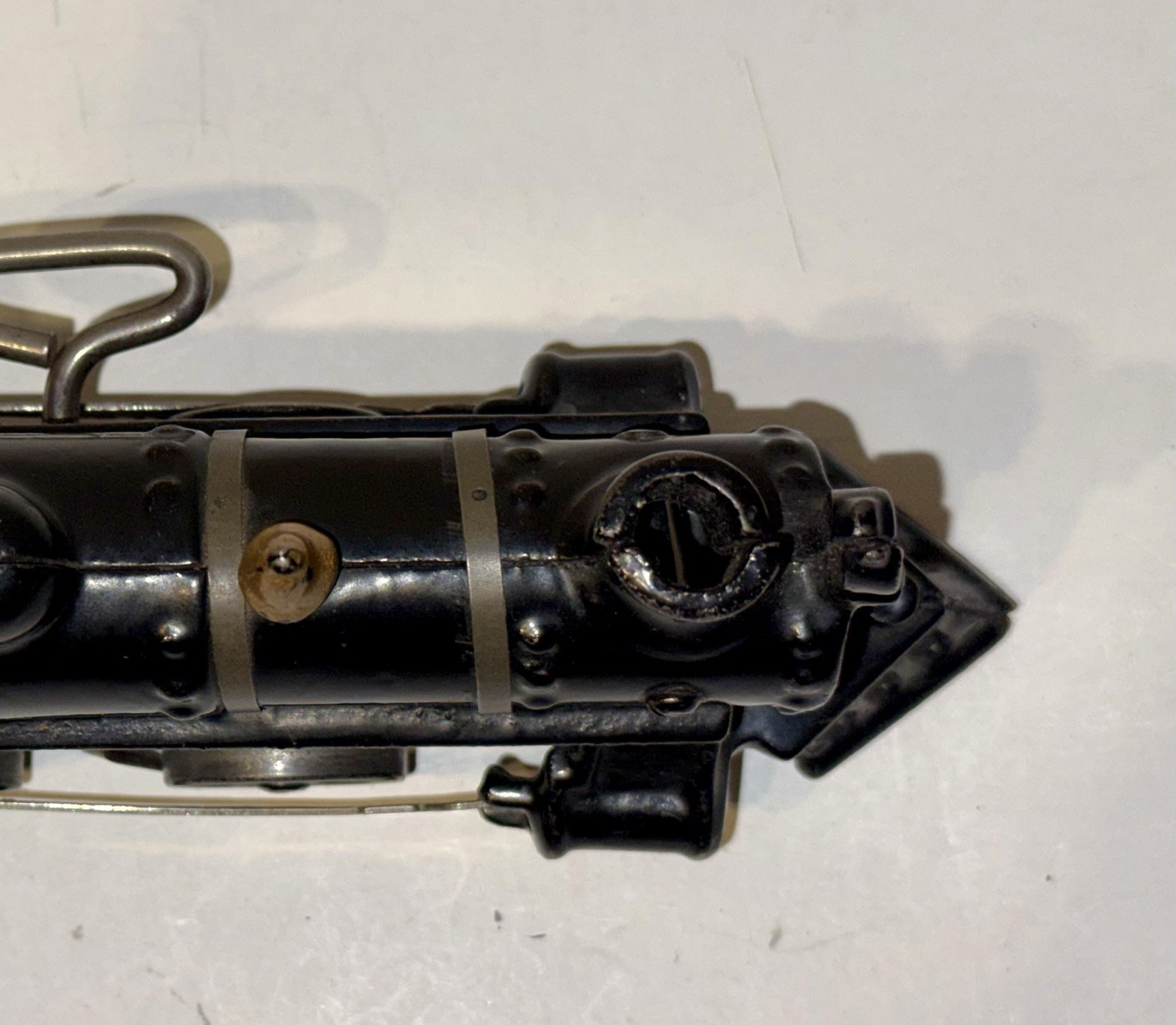 Hafner 112 Cast Iron Windup Loco with Open Spoked Stamped-Metal Drive Wheels