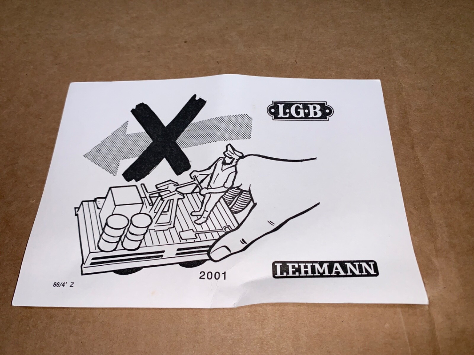 LGB 2001 TRACK INSPECTOR’S HANDCART WITH ORIGINAL BOX