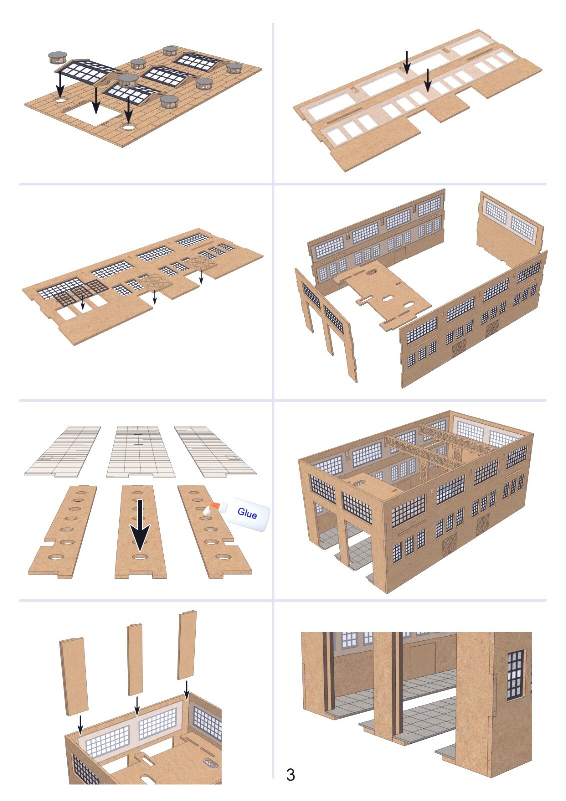 ENGINE HOUSE FOR DIESEL ENGINES W/MOTORIZED WORKING DOORS HO SCALE (see video)
