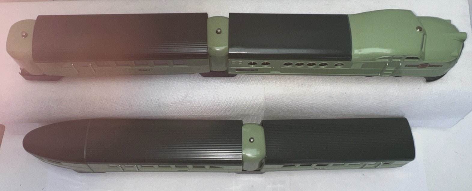 LIONEL PREWAR O-GAUGE TWO-TONE GREEN CITY OF DENVER SET 6531W W/636W/637/637/638