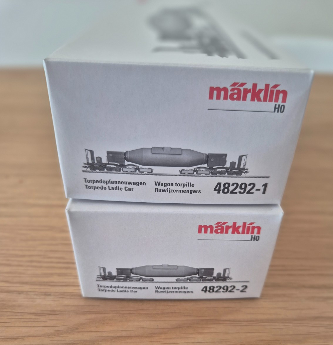 MäRKLIN HO 48292 SET WITH TWO TORPEDO LADLE CARS TYP 8008 EUH BRAND NEW