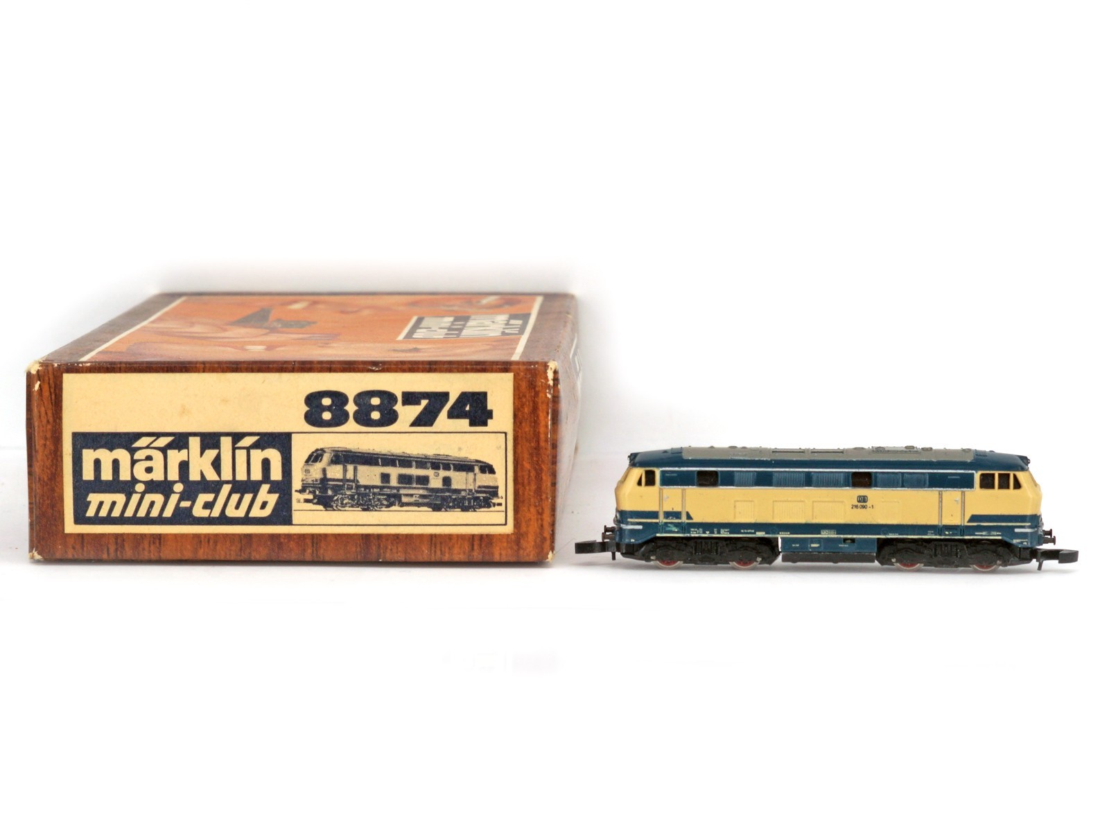 Vintage MARKLIN MINI-CLUB 8874 gauge Z Diesellokomotive BR 216 der DB #216 090-1
