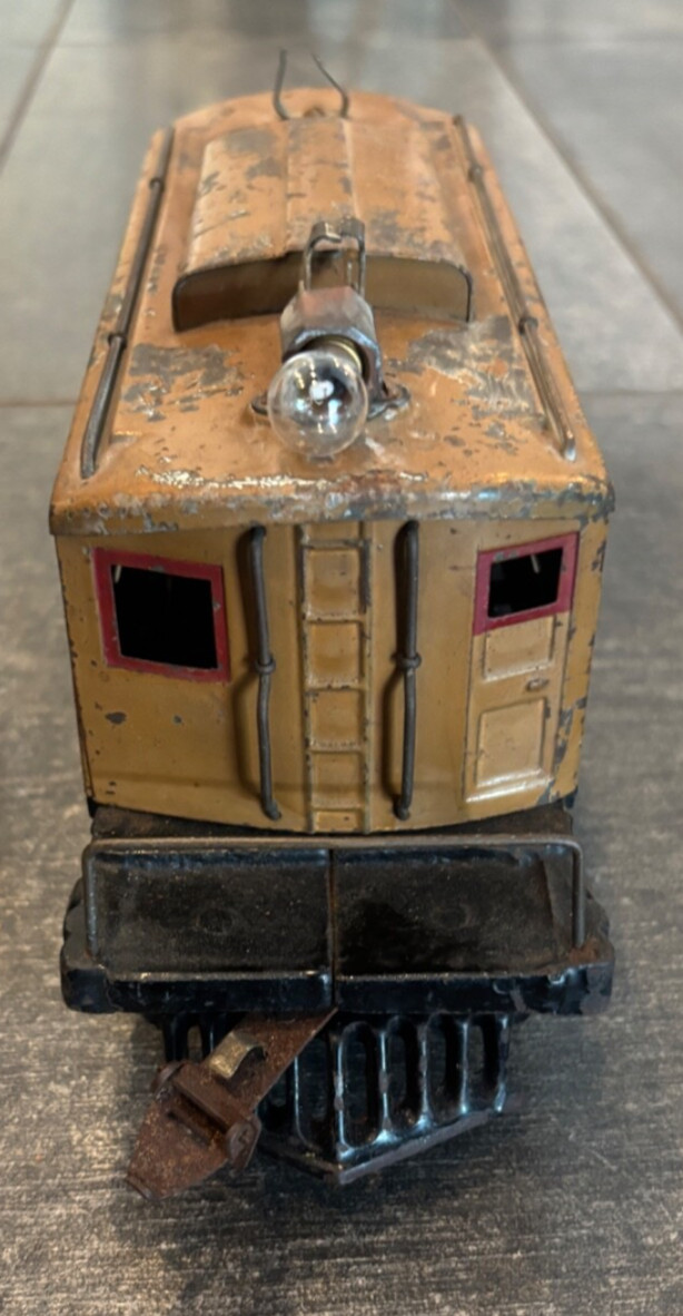 Antique IVES Railway Lines Motor #3236 Wide Gauge Electric Locomotive Tin 1989