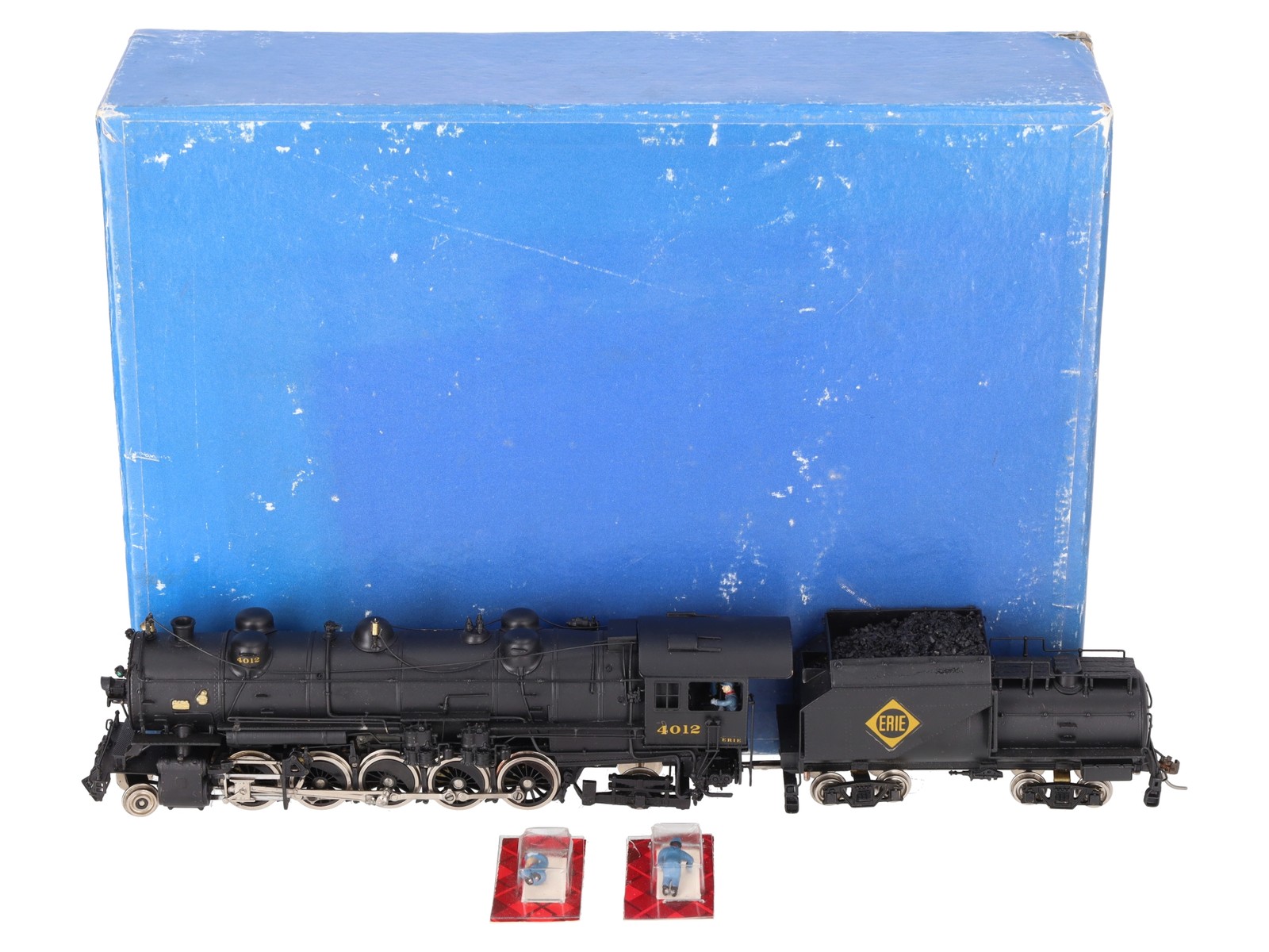 Alco Models S-124 HO Scale Brass Erie R-1 2-10-2 Steam Locomotive & Tender EX