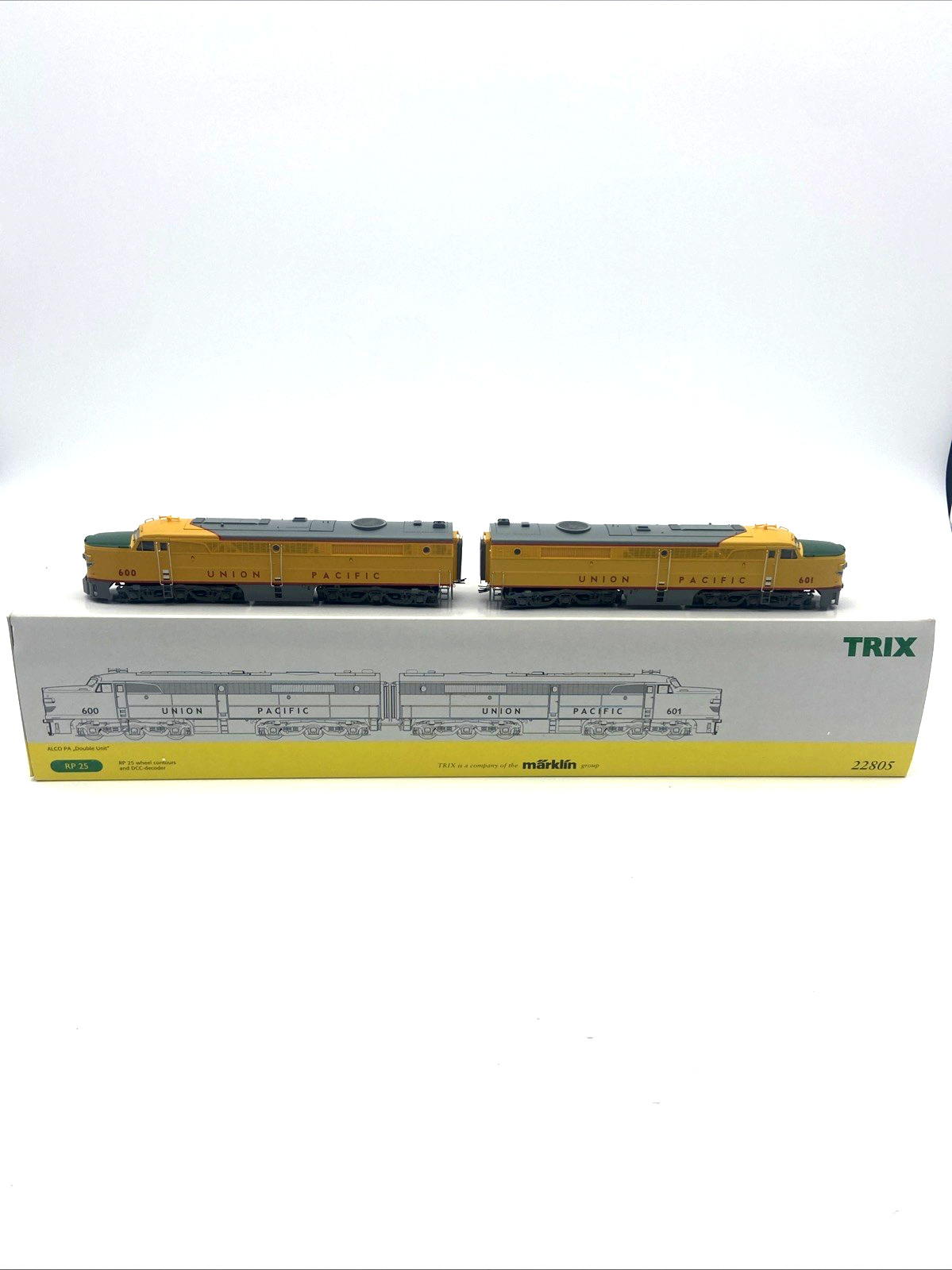 HO Trix 22805 Alco PA Double Unit Union Pacific 600 601 DCC Open Box READ