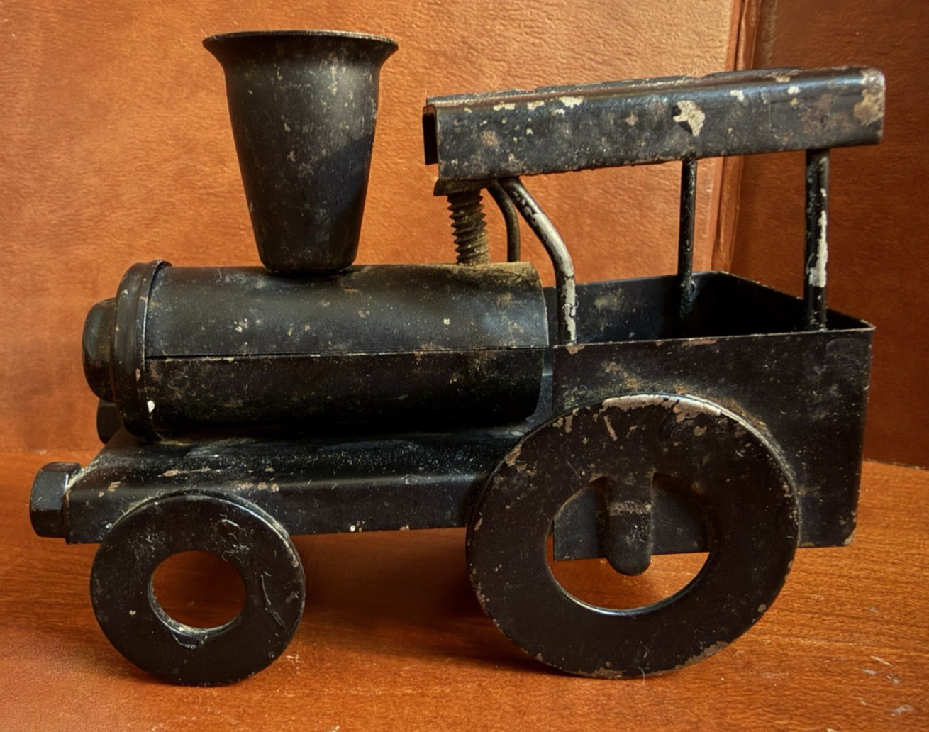 3 Antique Train Locomotive Engines -Hafner Cast Iron – Japan Nickle Plate – Desk