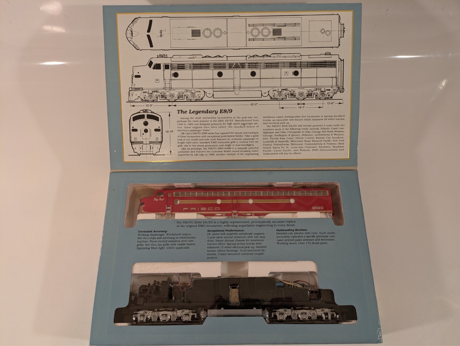 HO EMD E8/E9 SLSF St Louis San Francisco #2020 DC NIB NOS # 8709