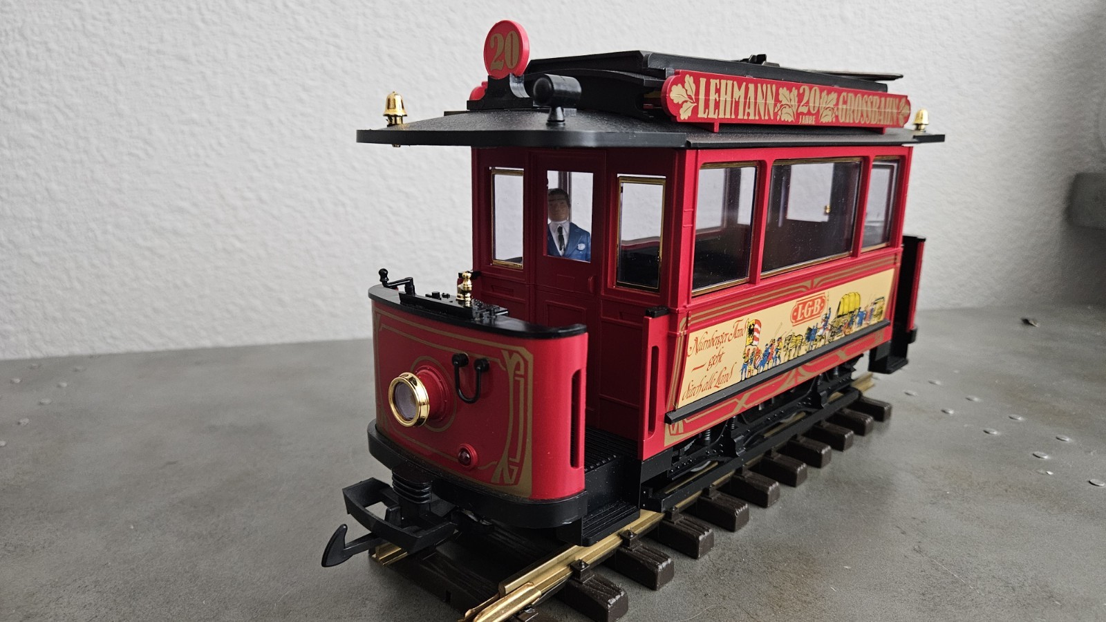 LGB LEHMANN 2030 Anniversary 1968-1988 Trolley Set W/ Box & Papers EX. Condition