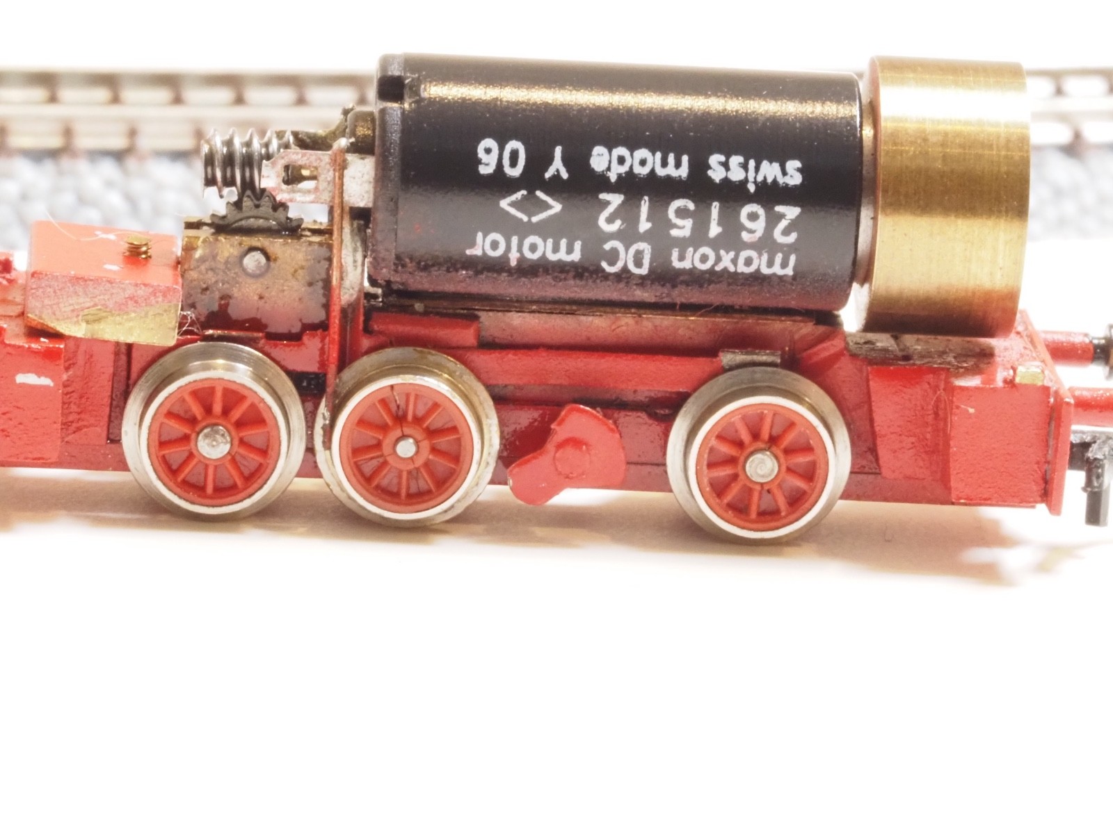 Hand built BRASS V36 204 DR POWERED Diesel Switcher Locomotive Z-Scale Z Gauge