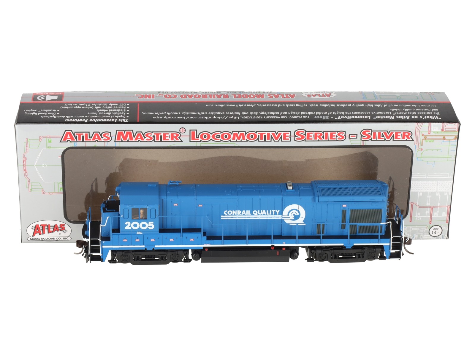 Atlas 10004698 HO Conrail Quality Silver B23-7 Low Nose Diesel Locomotive #2005