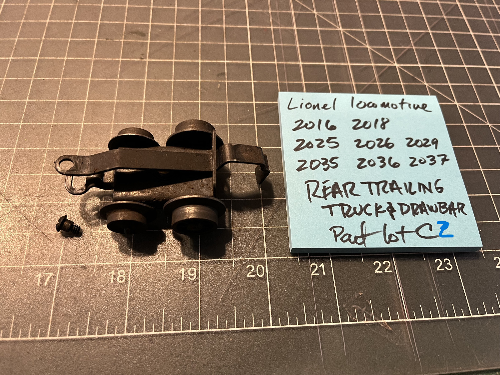 Lionel Train 2037 2018 2026 2029 Locomotive 4 WHEEL TRAILING TRUCK PART LOT C2