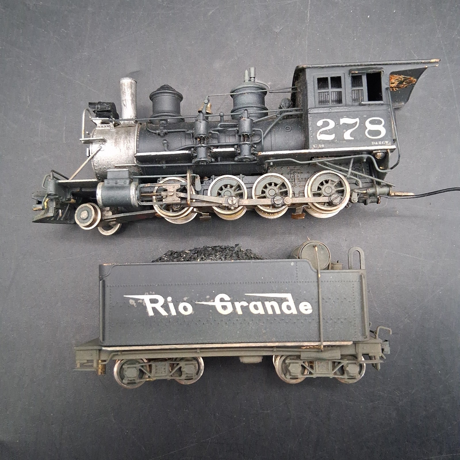 Westside Model Co HOn3 Brass 2-8-0 Class C-16 D&RGW #278 Custom Painted