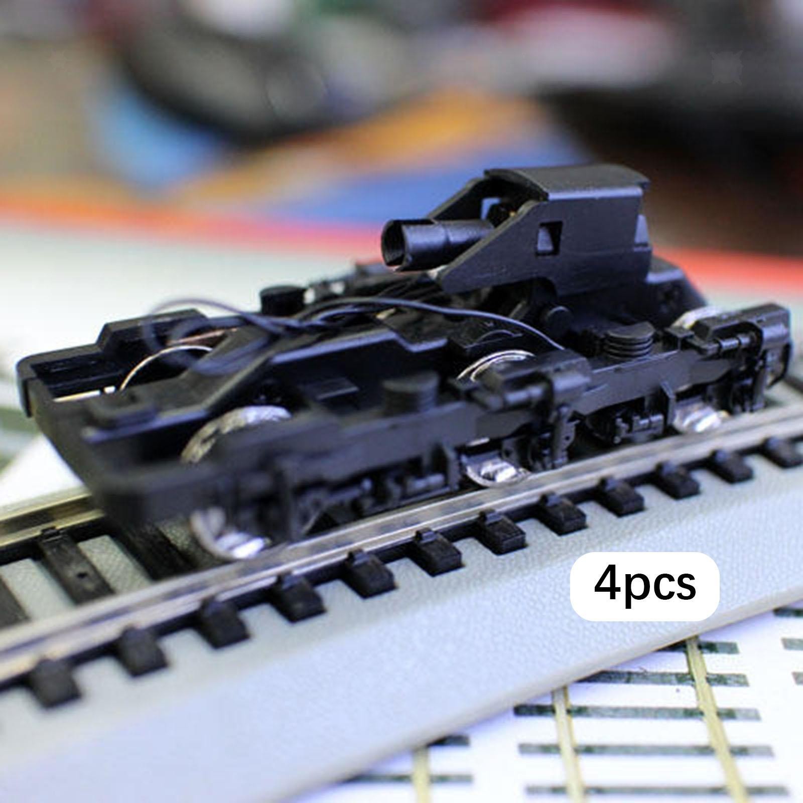 4Pcs Model Train Bogies 1:87 Model Trains Bogies Metal Wheels Assembly Building