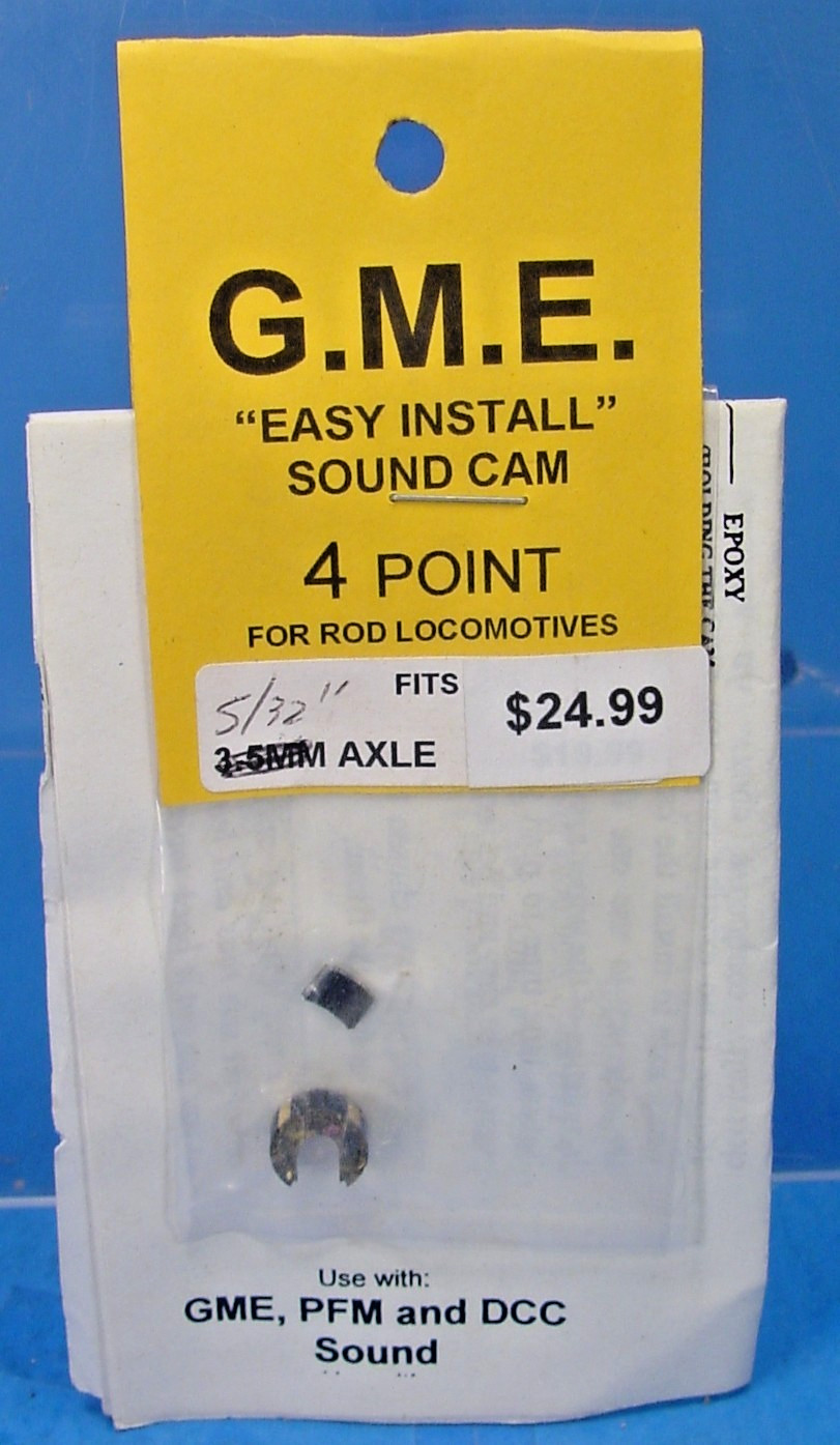 G.M.E. SOUND CAM 5/32″ AXLE 4 POINT STEAM LOCO PFM PBL DCC HO,Sn3,S,ON30,On3/O