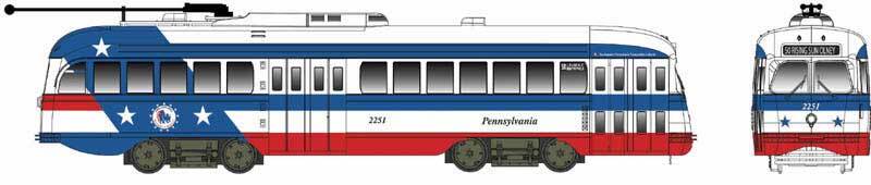 Bowser 12929 Ho Pcc Streetcar Bicent Penna 2254 W/Sd