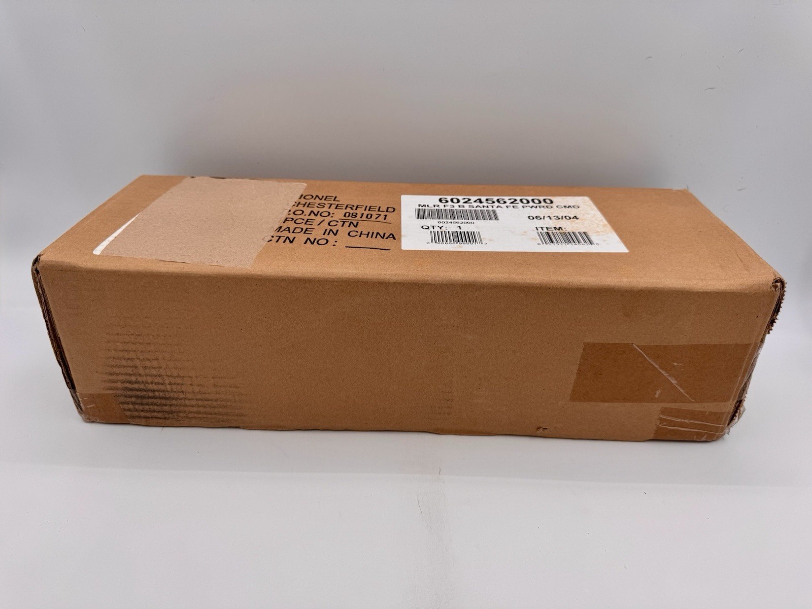 LIONEL SANTA FE SCALE TMCC F3 DIESEL POWERED B-UNIT #19-B 6-24562