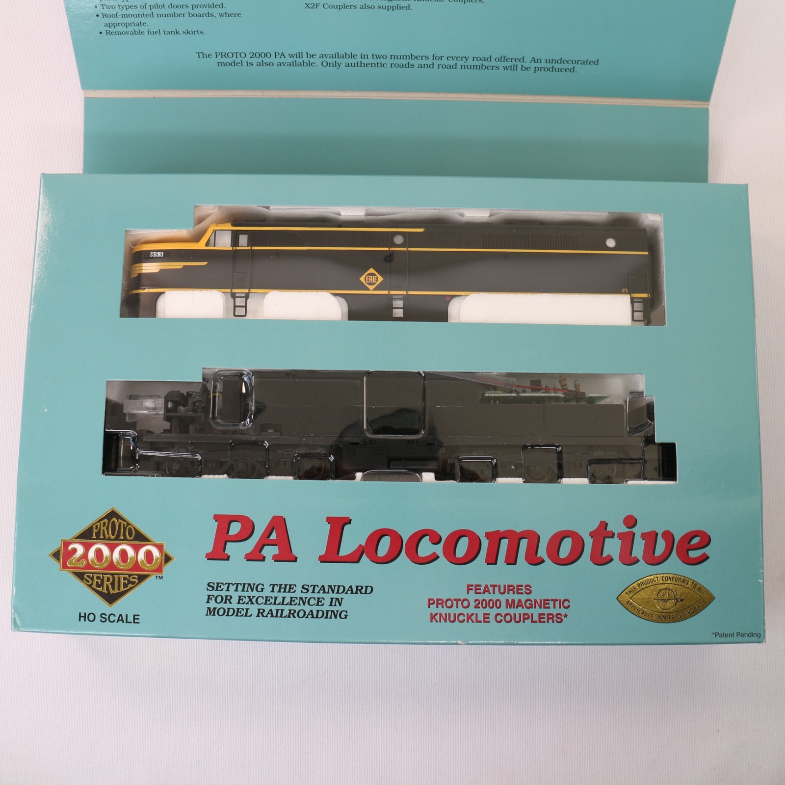 Proto 2000 HO Scale PA Diesel Locomotive Open Box Limited Edition Erie #853