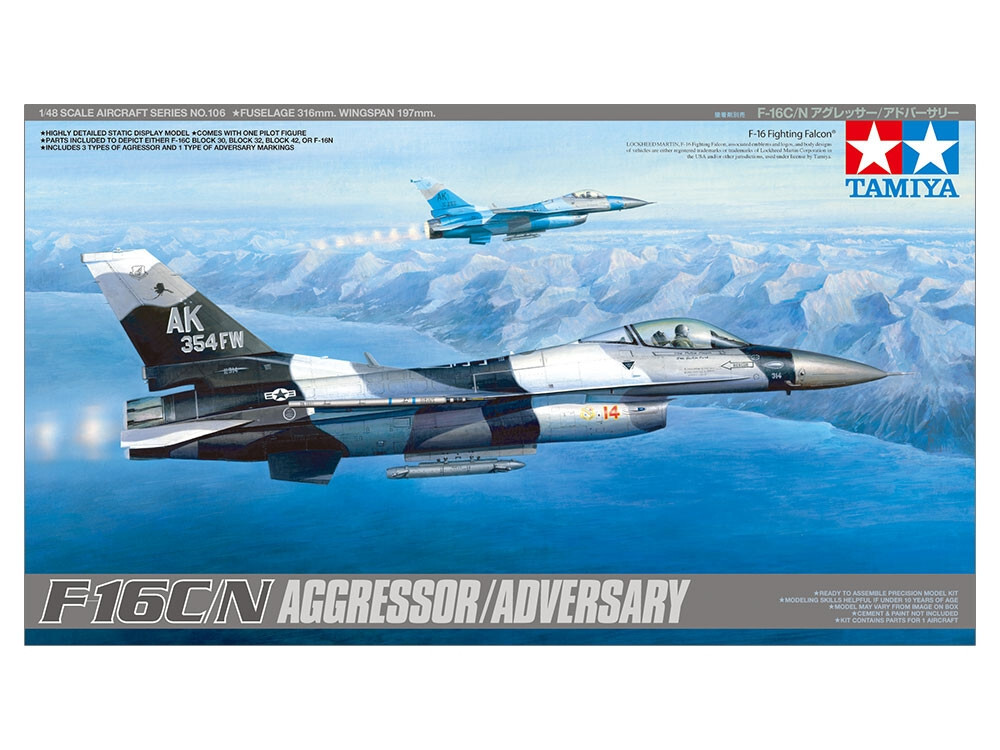 Tamiya 1/48 F-16 C/N Agressor/Adversary Kit #61106