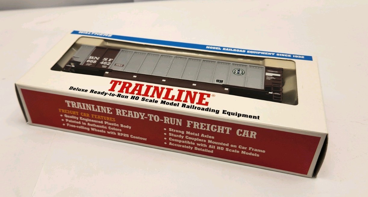 Walther’s Trainline RTR HO BNSF ROTARY GONDOLA 668462 RAIL CAR NOS C2