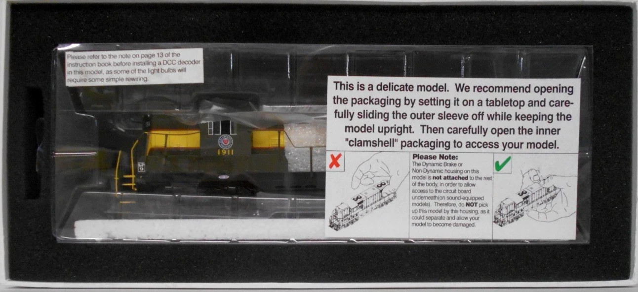 ATHEARN Genesis HO Scale G62420 NON Sound GP-9 #1911 SEABOARD AIR LINE