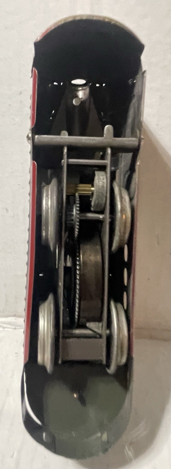 1950-MARX UNION PACIFIC M10005 LITHO TIN TOY TRAIN SET-LOCOMOTVE & 3 CARS
