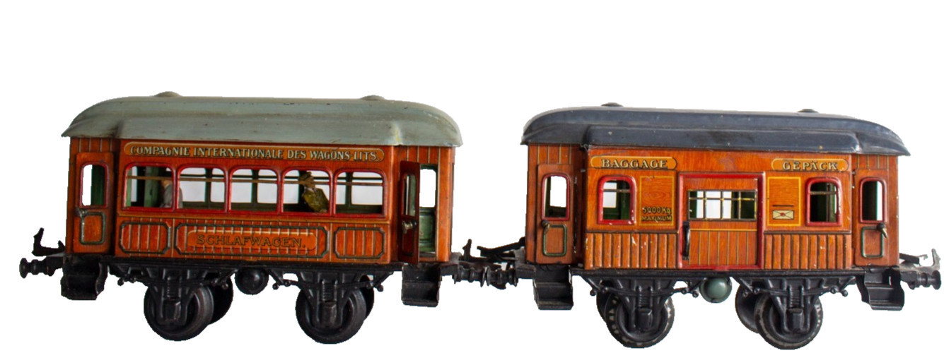 Vintage German 1908-1915 Bing 0-4-0 Clockwork Continental Train Set