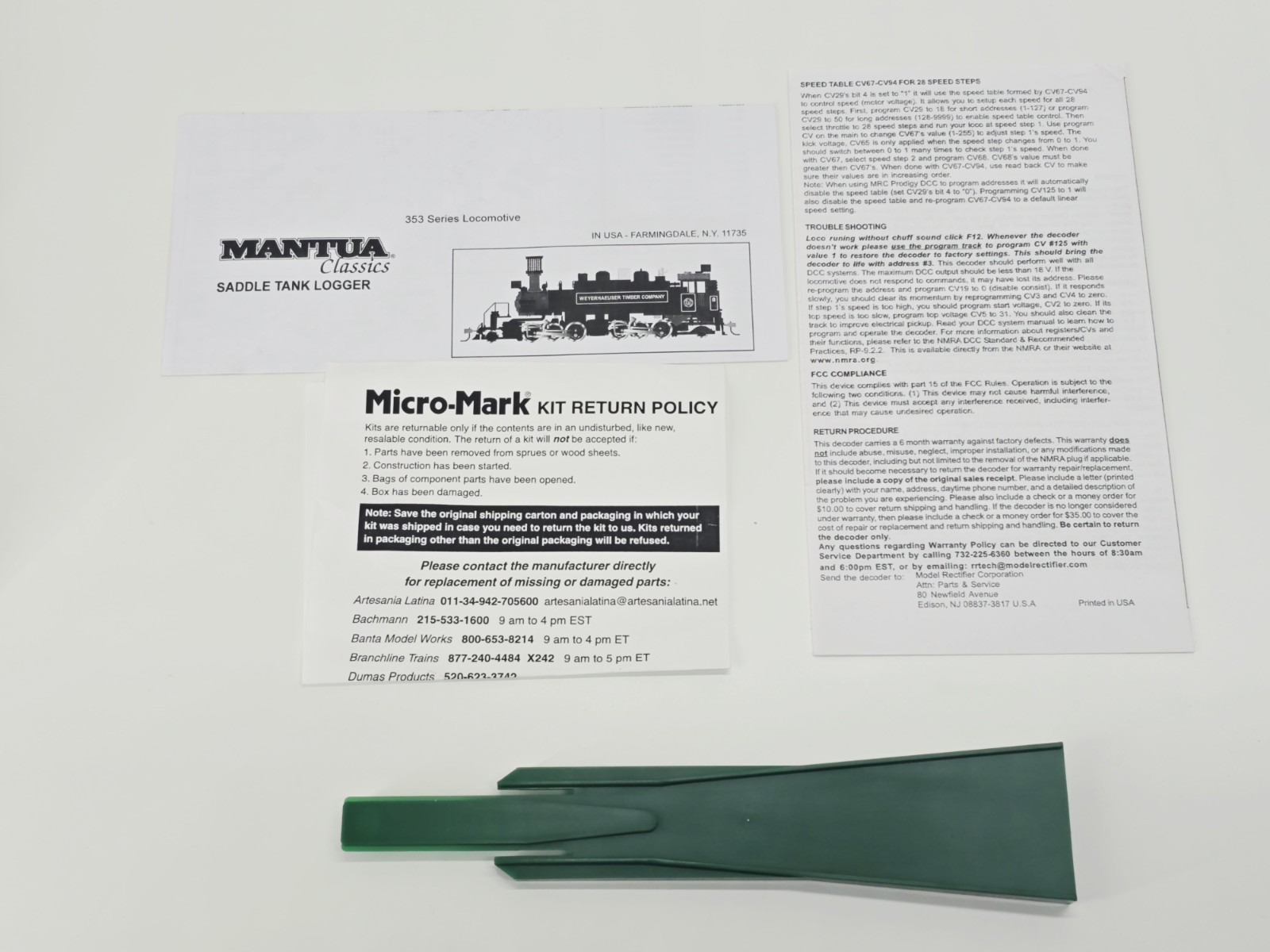 Mantua – Ho DCC – 2-6-6-2 Undecorated Saddle Tank Logger #353101 – Untested