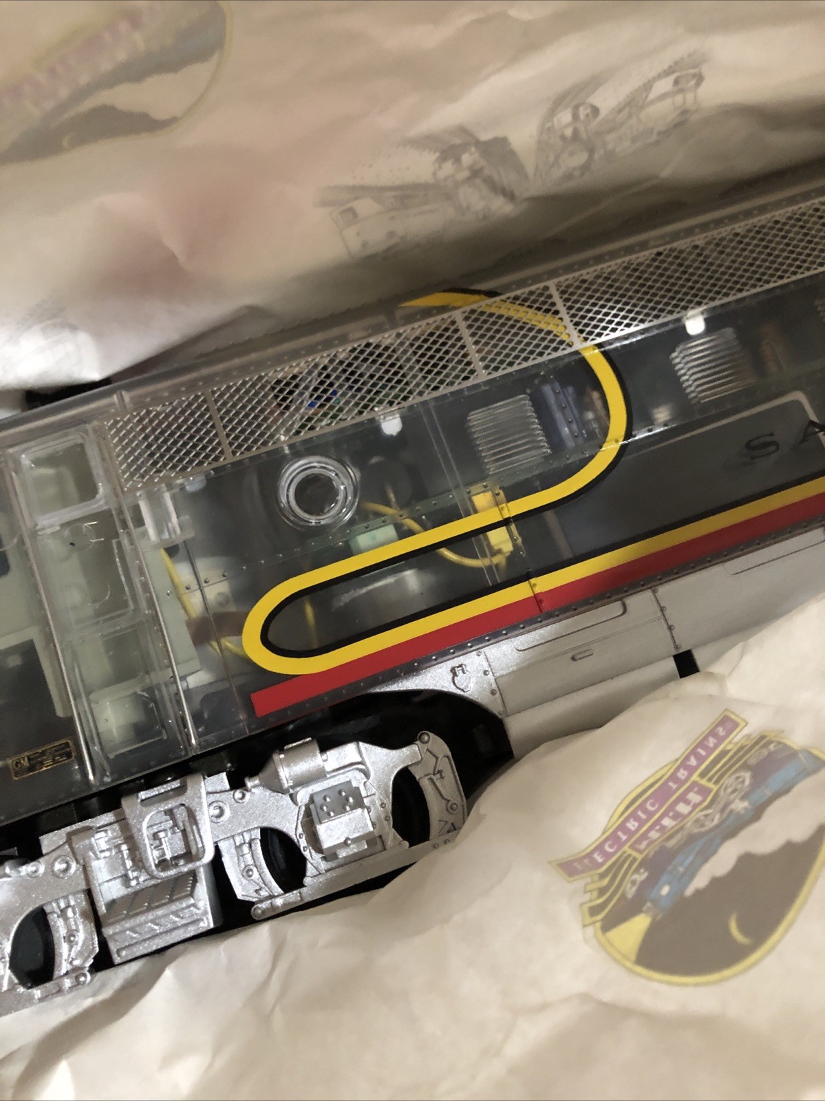 MTH Premier DAP 20-80002A Santa Fe Clear Body F-3 ABA Diesel Set New In Box!