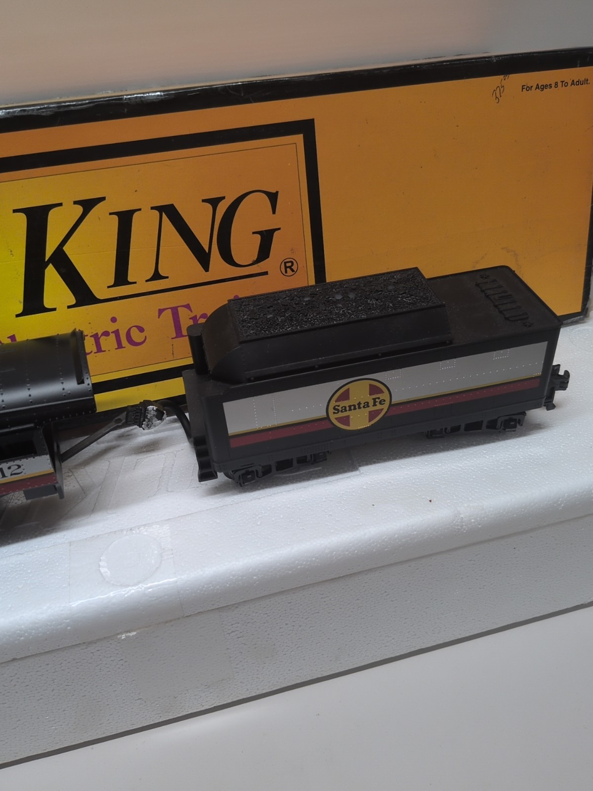 O Gauge MTH Rail King Santa Fe 2-8-0 Locomotive & Tender 30-4119E-0 Loco-Sound