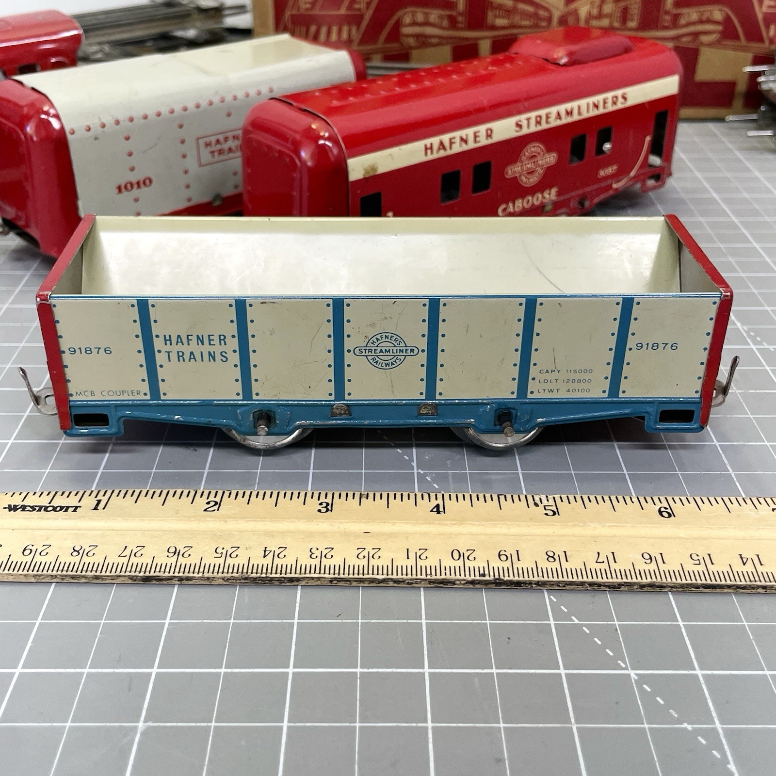 Hafner Streamliners Clockwork Wind-Up Train Set w/ Box & Track Works! Chicago US