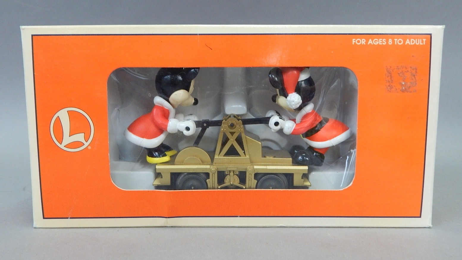 MIB Lionel 6-18433 Mickey Minnie Mouse Disney Christmas Handcar O Gauge Train