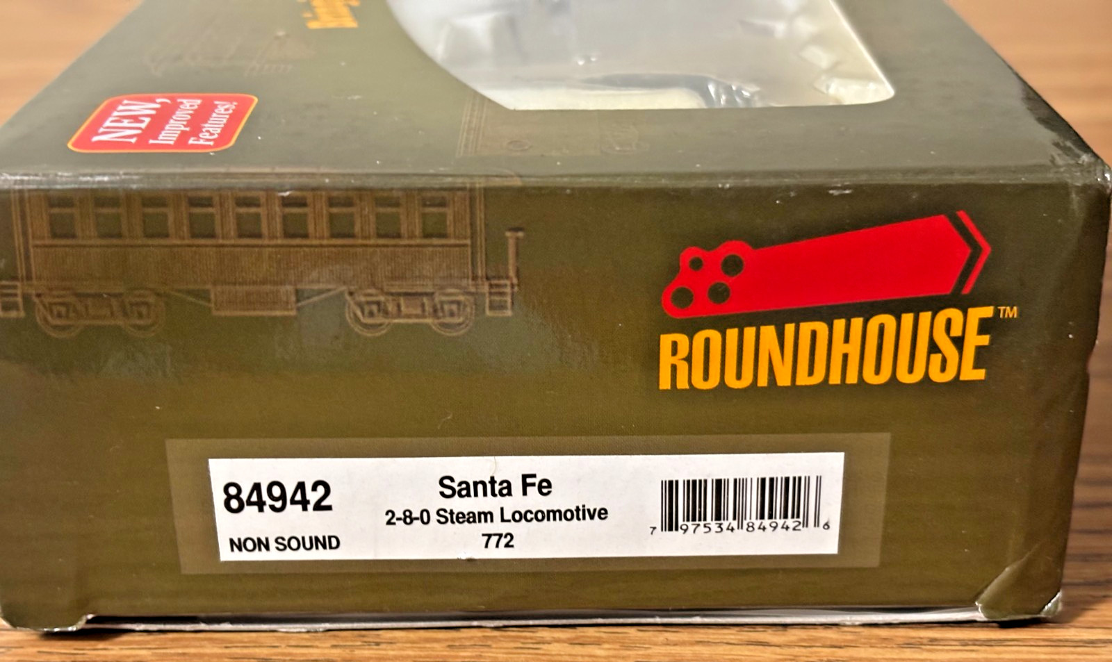 ROUNDHOUSE 2-8-0 STEAM ENGINE SANTE FE #772 w/DCC Brand New- Sound Added