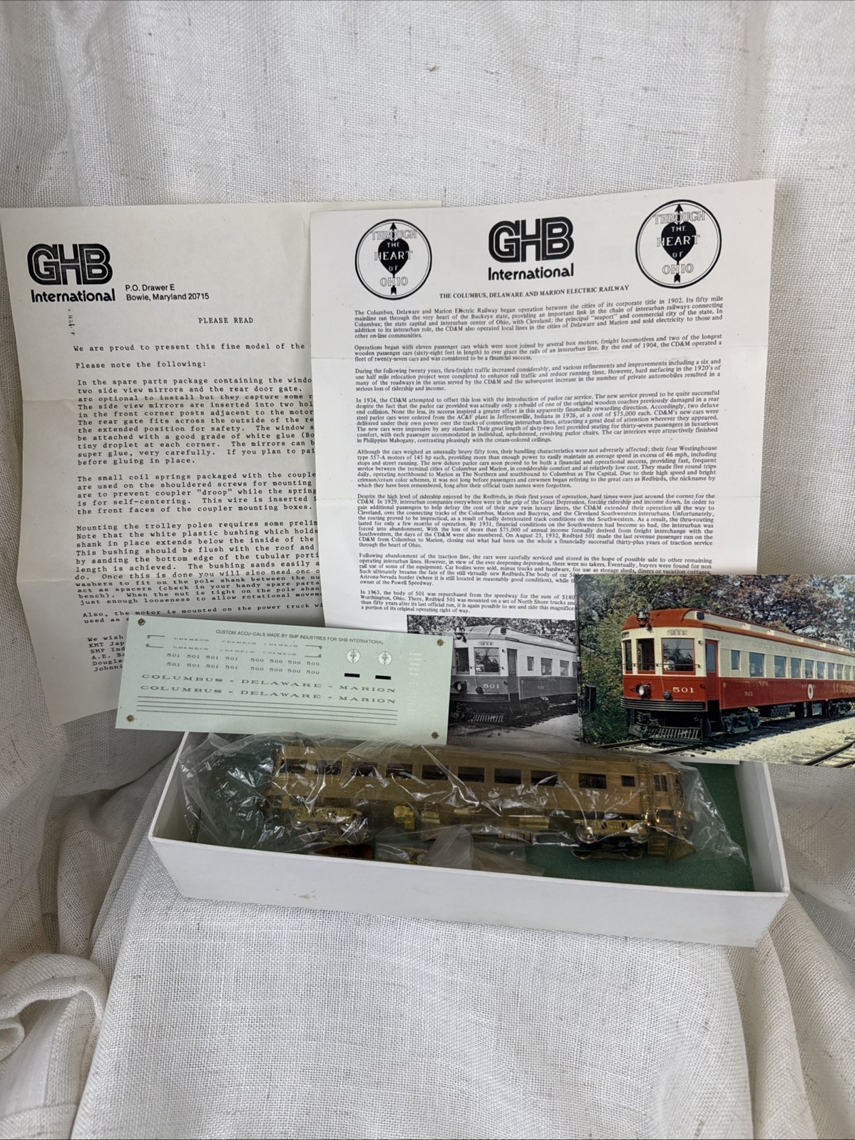 GHB International, Brass, Ho, Columbus, Delaware And Marion , Redbird, #500