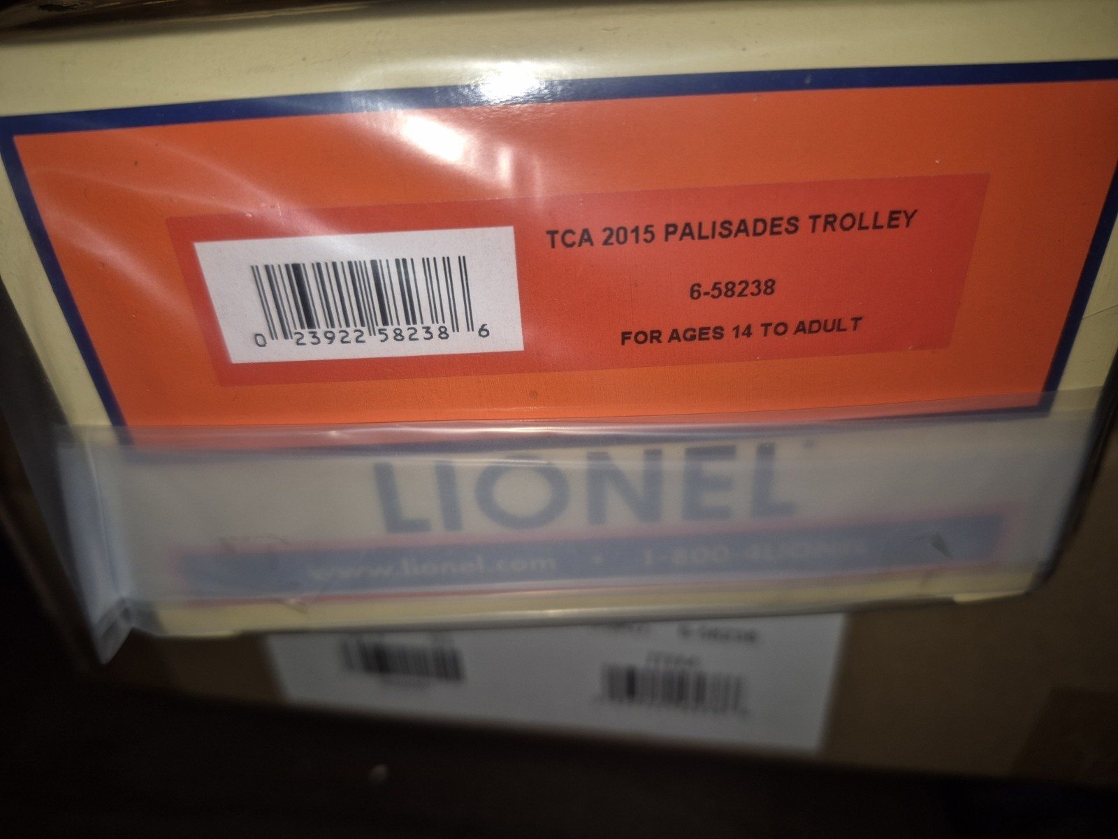 LIONEL 6-58238 TCA PALISADES BERGEN COUNTY TROLLEY CAR O GAUGE TRAIN MOTORIZED