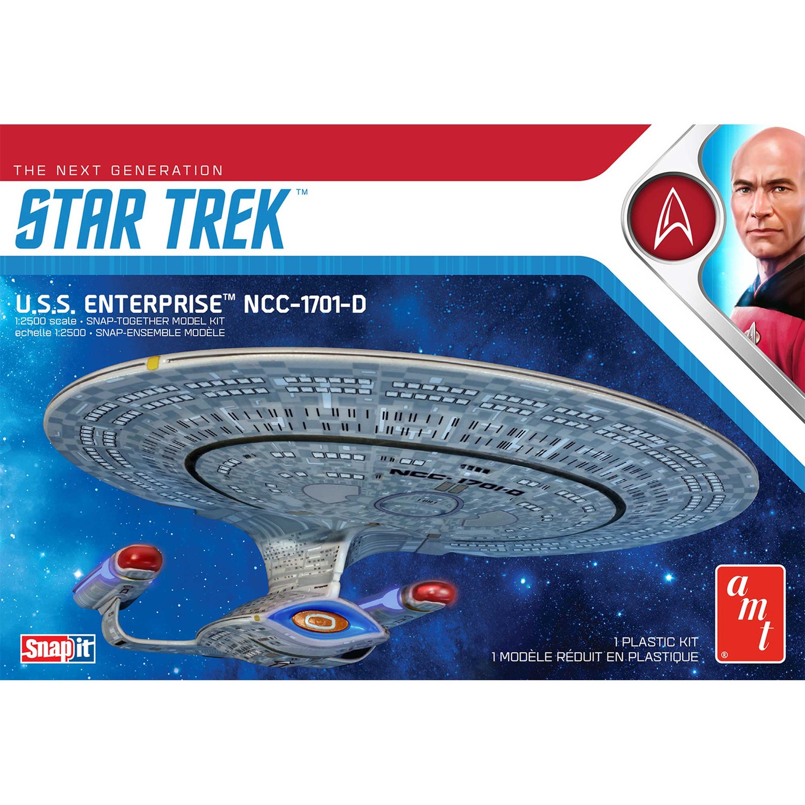 AMT 1/25000 Star Trek USS Enterprise-D Snap AMT1126M Plastic Models Space