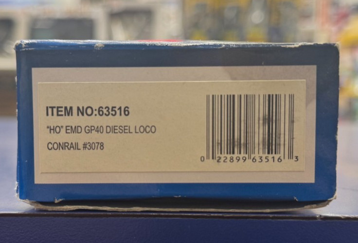 Bachmann HO EMD GP40 Conrail #3078 63516 Diesel Locomotive NIB
