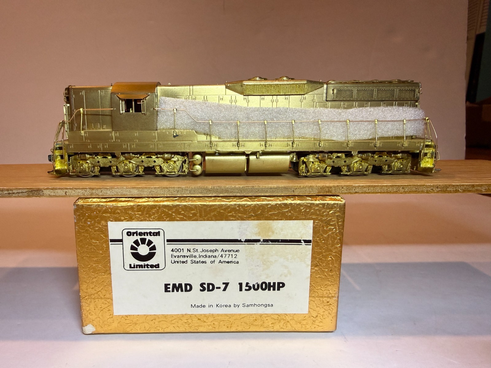 HO Brass Oriental Limited EMD SD-7 1500 HP Tested Runs Smoothly w/ small parts