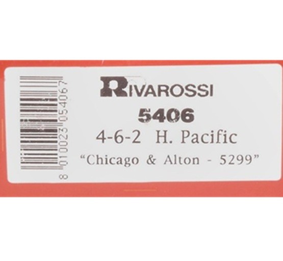 Rivarossi 5406 HO Chicago and Alton 4-6-2 Pacific Steam Locomotive and Tender