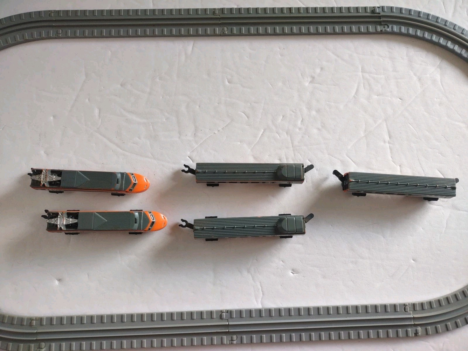 MICRO MACHINES MINIATURE 5 CAR TGV HIGH SPEED BULLET TRAIN PASSENGER ENGINE 1989