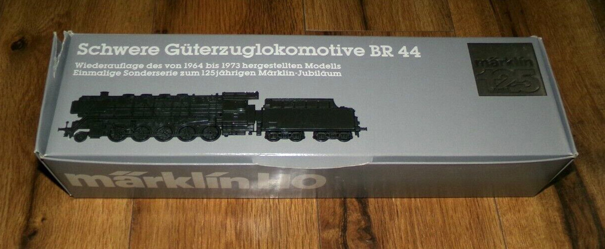 **UNTESTED** Märklin HO 3108 Steam Locomotive with Tender BR 44 125th Year