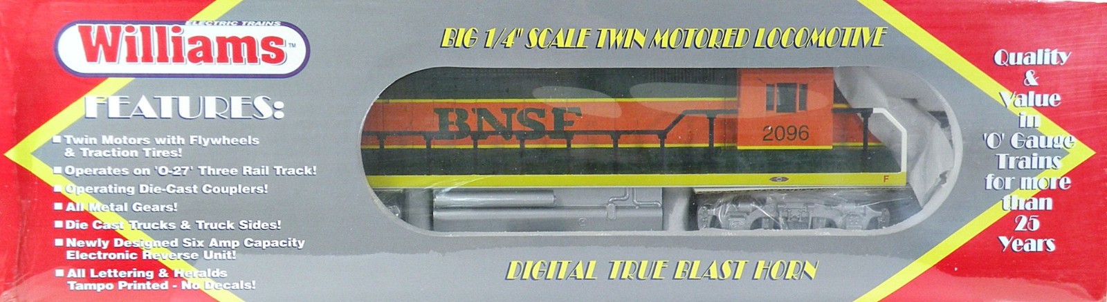 Williams GP-38-201 BNSF GP-38 Cab No.2096 w/True Blast II Horn (SEALED NIB)