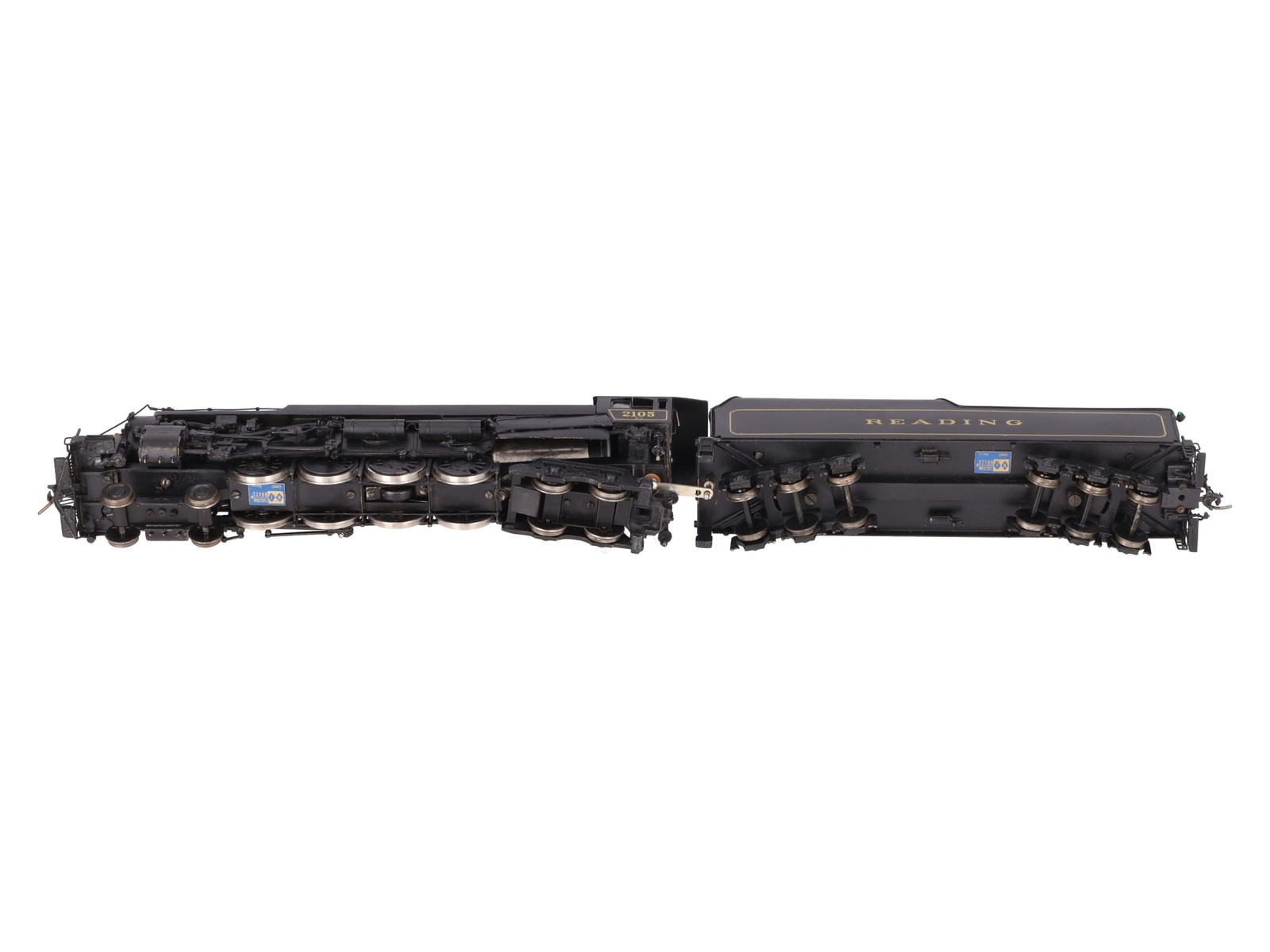 Custom NJ Brass ST-801 HO Brass Reading T-1 4-8-4 Steam Loco/Tender #2105 EX/Box